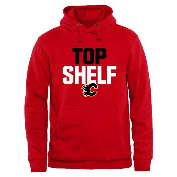 Men's Calgary Flames Top Shelf Pullover Hoodie - Scarlet,We sell and wholesale Men's Calgary Flames Top Shelf Pullover Hoodie - Scarlet on line form chian!
